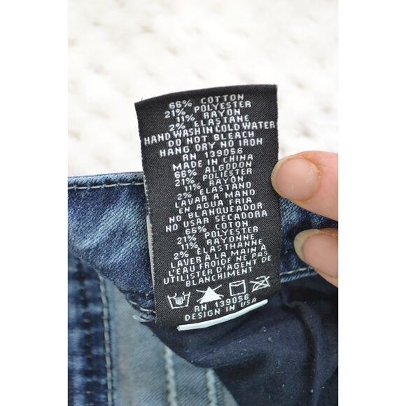 Grace In LA Women's 27 Medium Wash Embroidered Mid Rise Bootcut Jeans - Picture 13 of 16